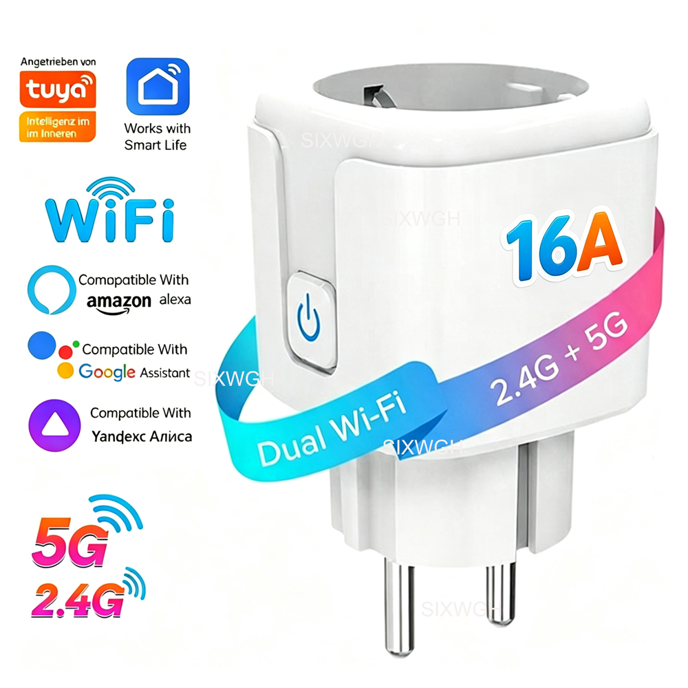 Timer Dual Outlet - Tuya WiFi Dual-Band 2,4G&5G 16A Smart
